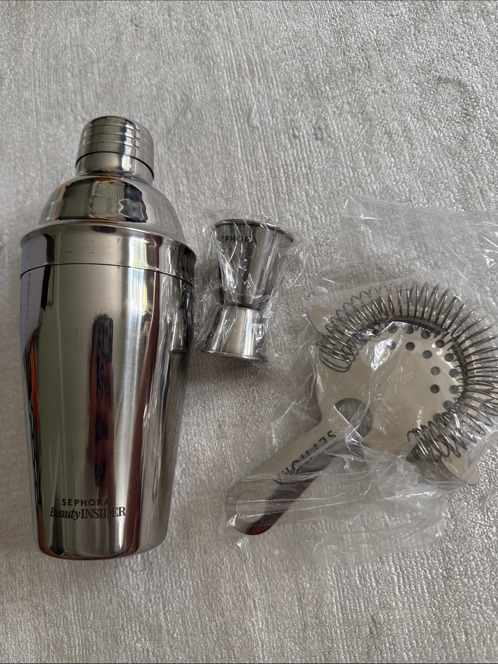 Sephora Beauty Insider Cocktail Shaker Set | Stainless Steel Barware Kit - NEW